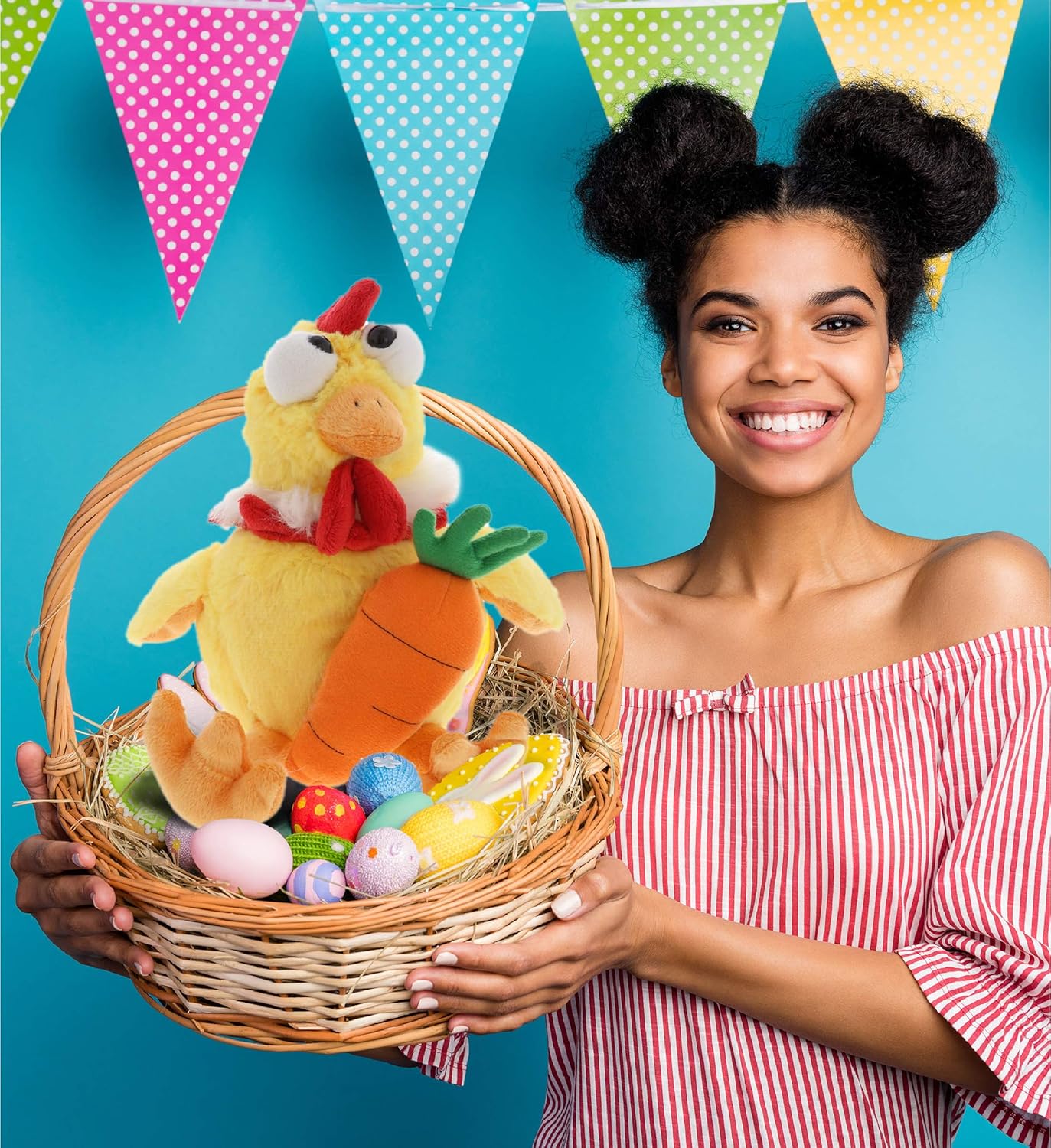 DolliBu Easter Happy Rooster Plush Toy - 105 Inches