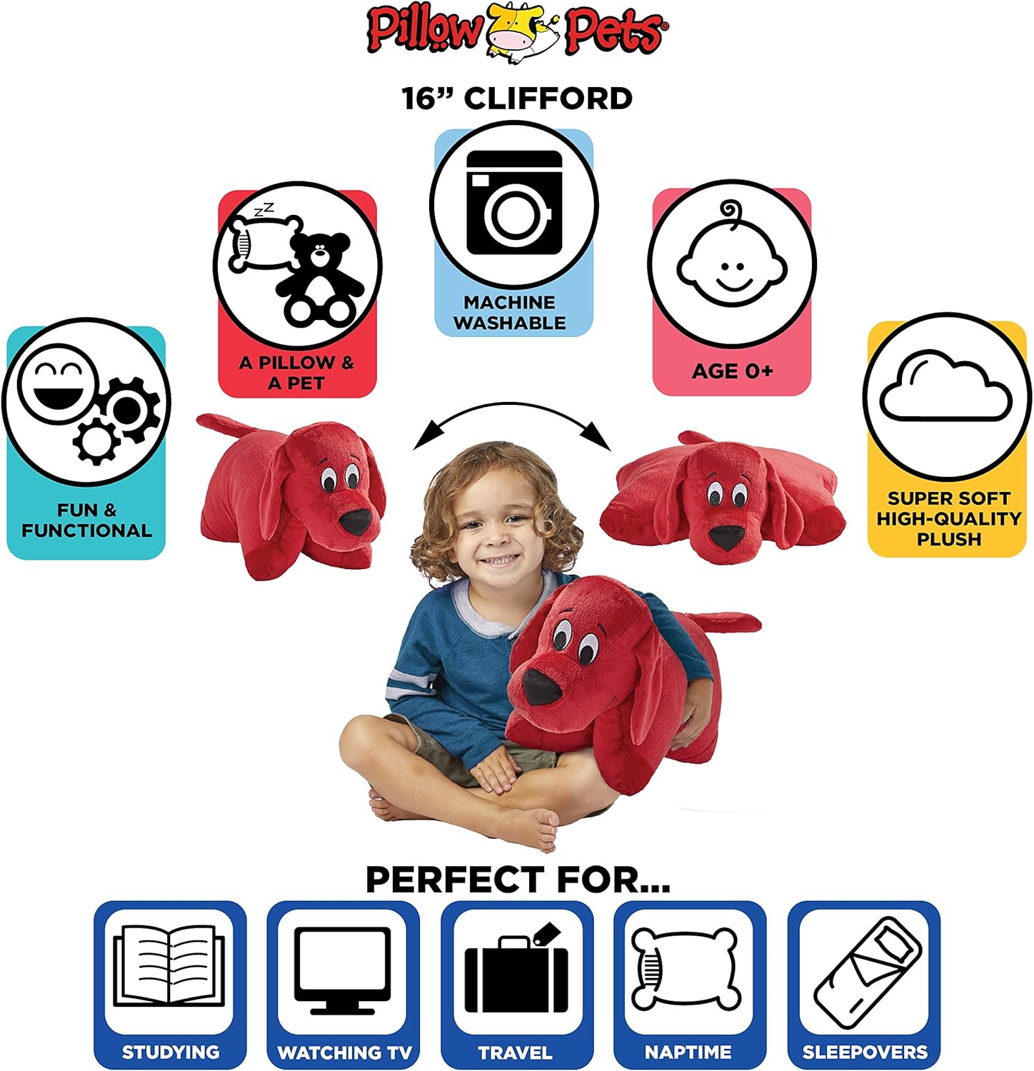Pillow Pets Clifford The Big Red Dog Plush Stuffed Animal