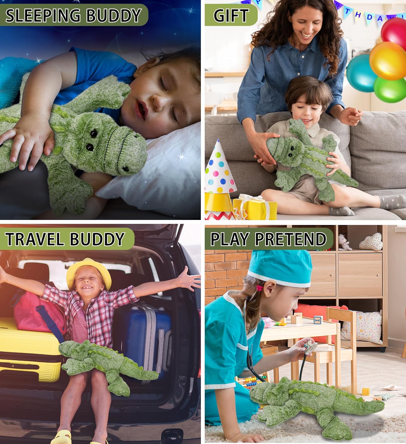 Puzzled DolliBu Alligator Large Stuffed Animal