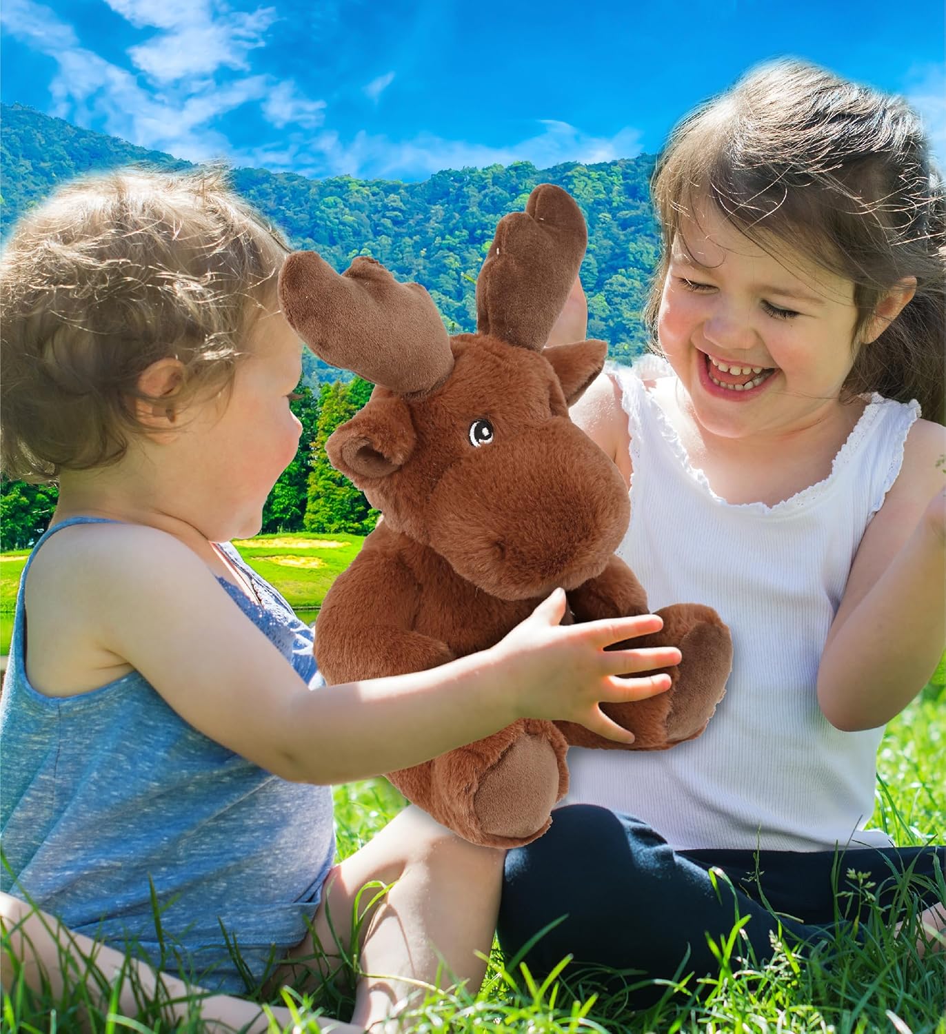 DolliBu Moose Plush Toy 9 Inches Eco-Friendly Cuddle