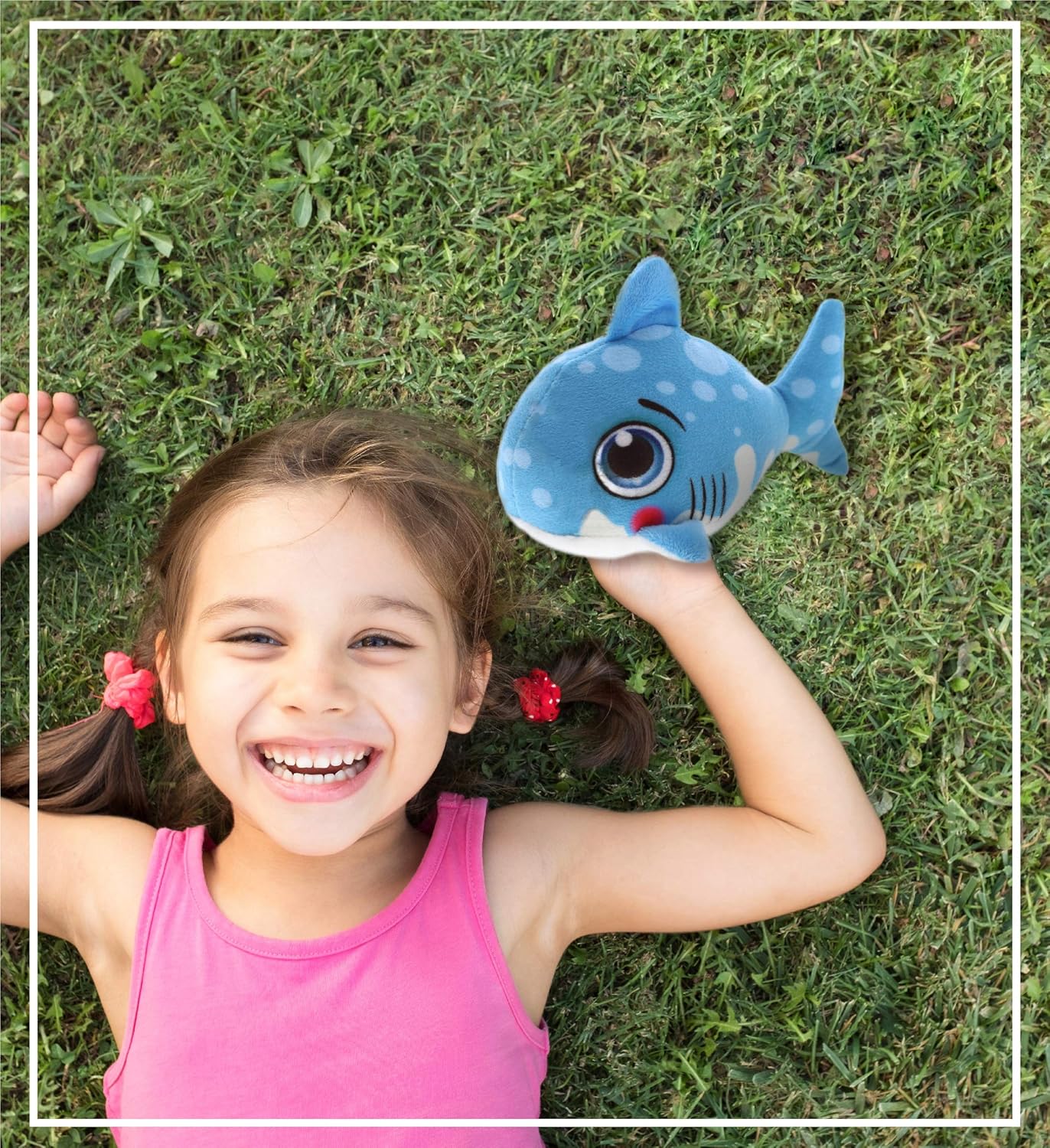 DolliBu Blue Shark Plush Toy 55 Inch Huggable Stuffed Animal 1