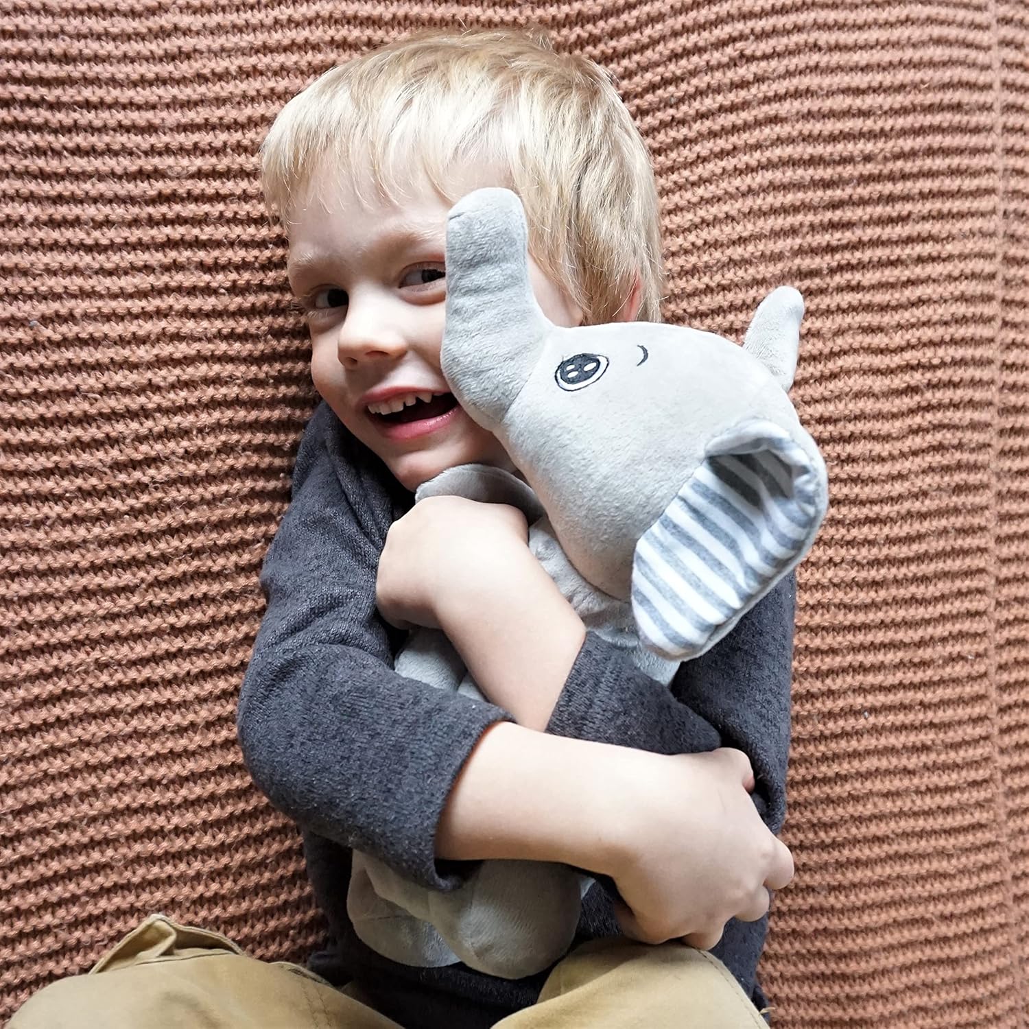 SENSORY4U Weighted Elephant Plush - 25 Lb Stress Relief Toy