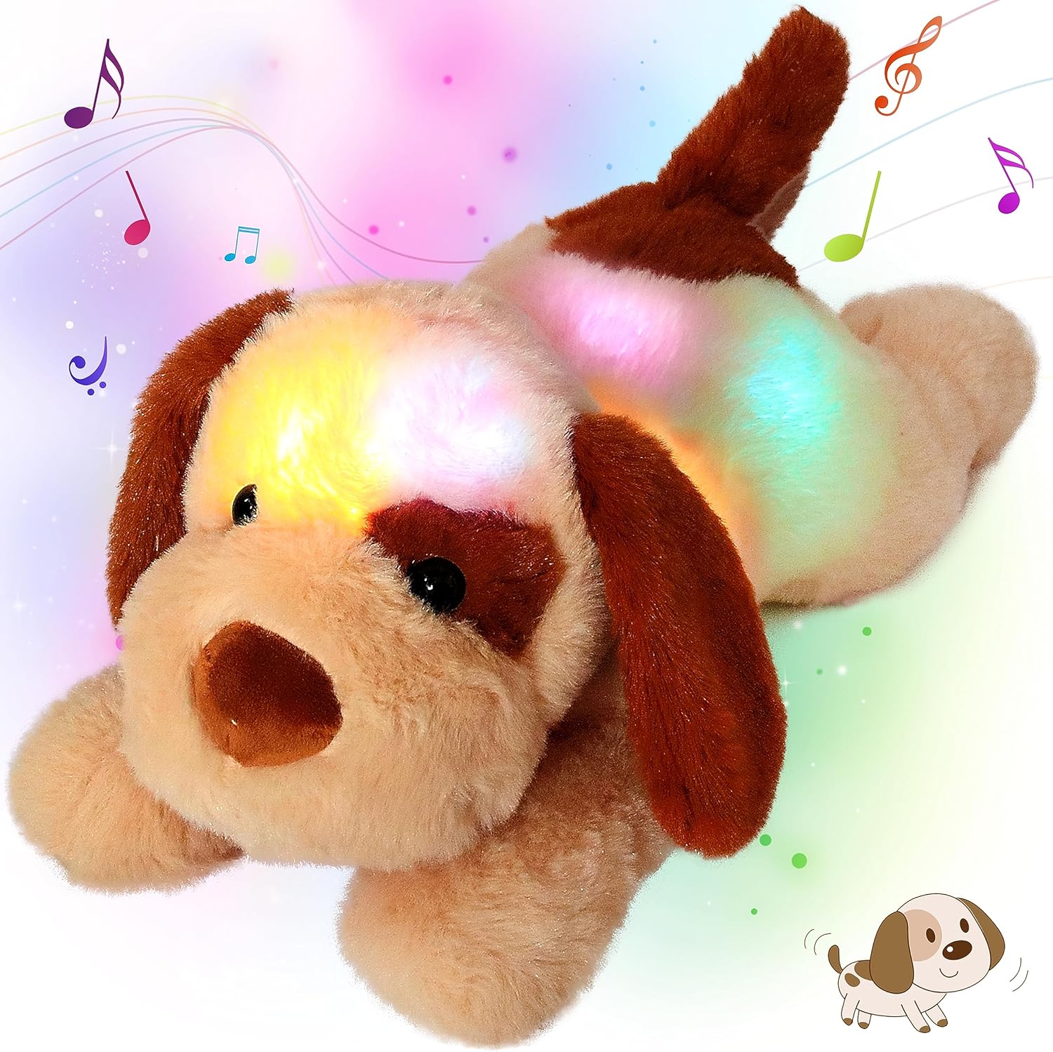 Cuteoy Musical Plush Dog Nightlight Toy 14 Inch 1