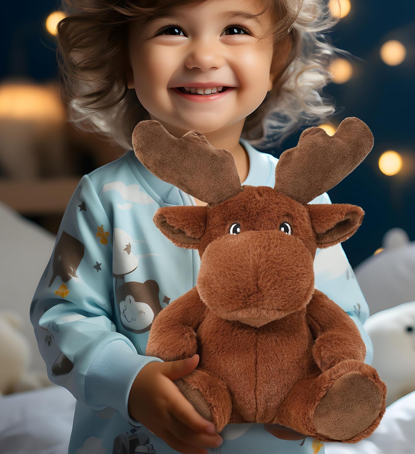 DolliBu Moose Plush Toy 9 Inches Eco-Friendly Cuddle