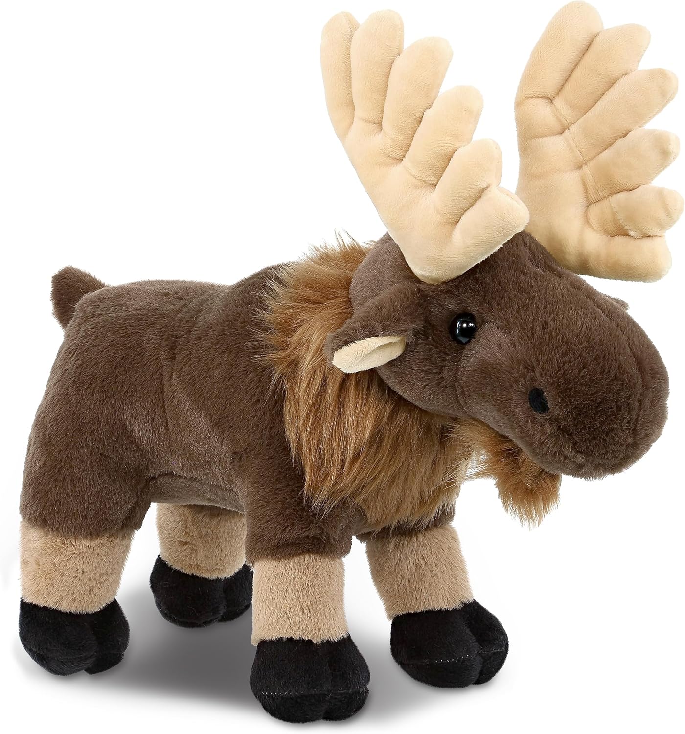 DolliBu Standing Moose Plush Toy - 8 Inches