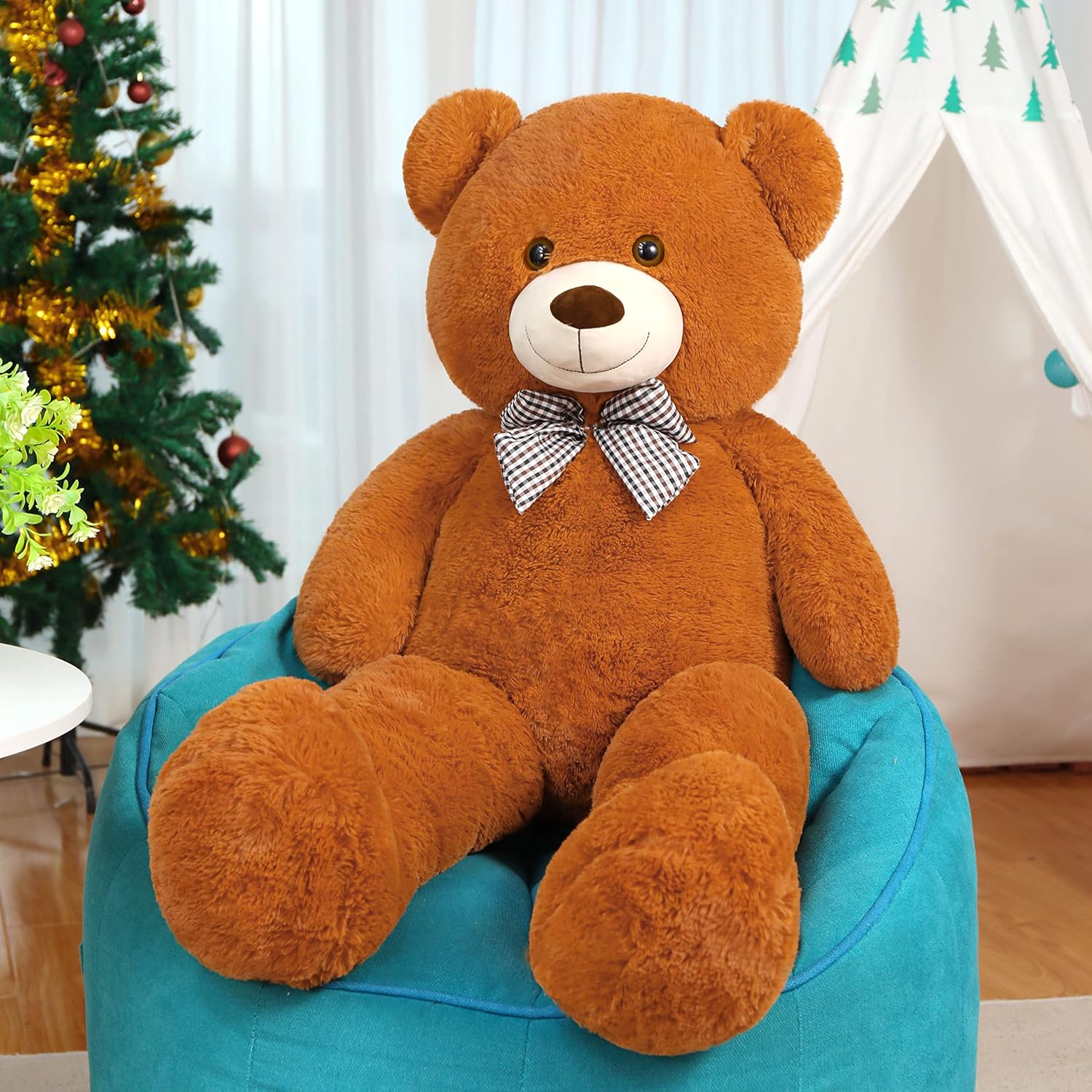 Giant Teddy Bear Plush Stuffed Animal 47 Inch Dark Brown